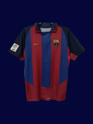 Barcelona 03-04 Retro Home Front classic season-signature replica jersey