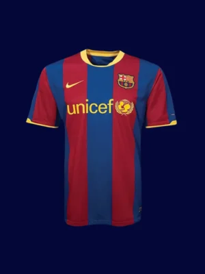 Barcelona 10-11 Retro Home Front classic blue-red commemorative replica jersey