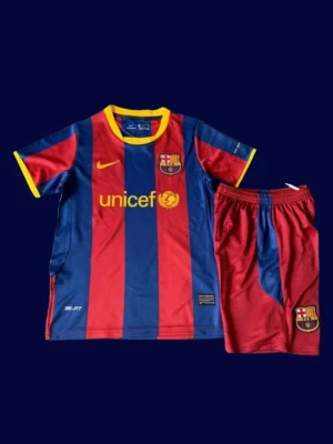 Barcelona 10-11 Retro Kids Home Front child replica cute kid-fit jersey