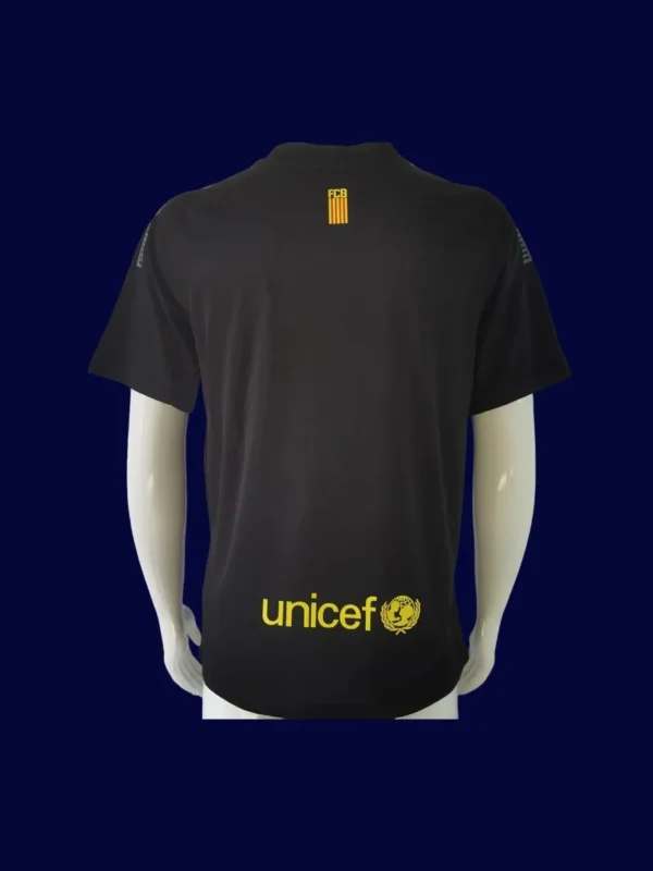 Barcelona 11-12 Black Away Back black number contrast font replica
