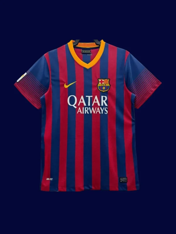 Barcelona 13-14 Retro Home Front team crest replica collectible jersey