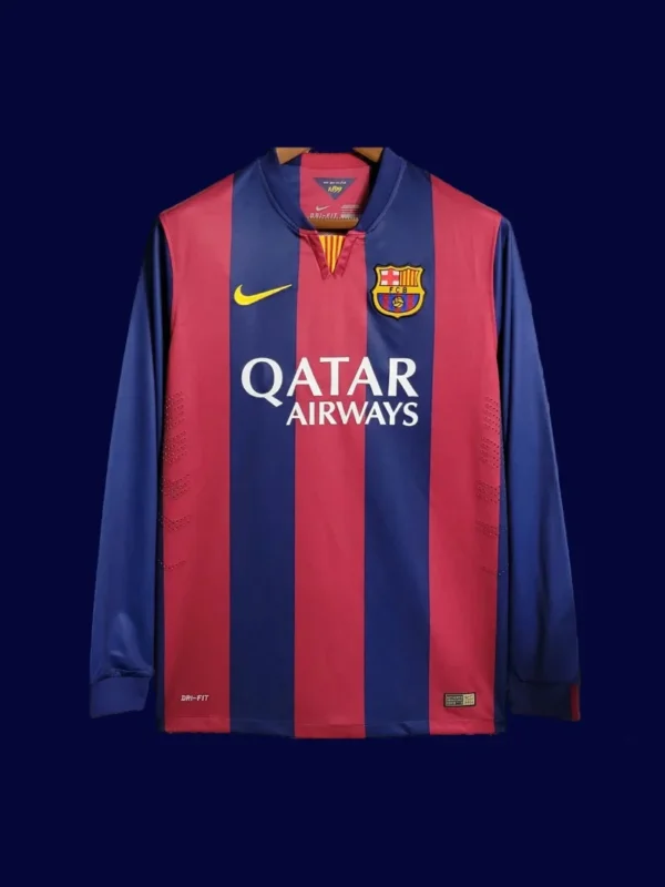 Barcelona 2014-15 Home Long Sleeve Jersey Front