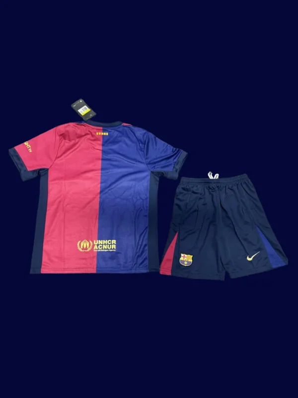 Barcelona Home Kids kits 24/25 Fans Version2 - kfcool.com Barcelona 24-25 Home Kids Kits Fans Version Back