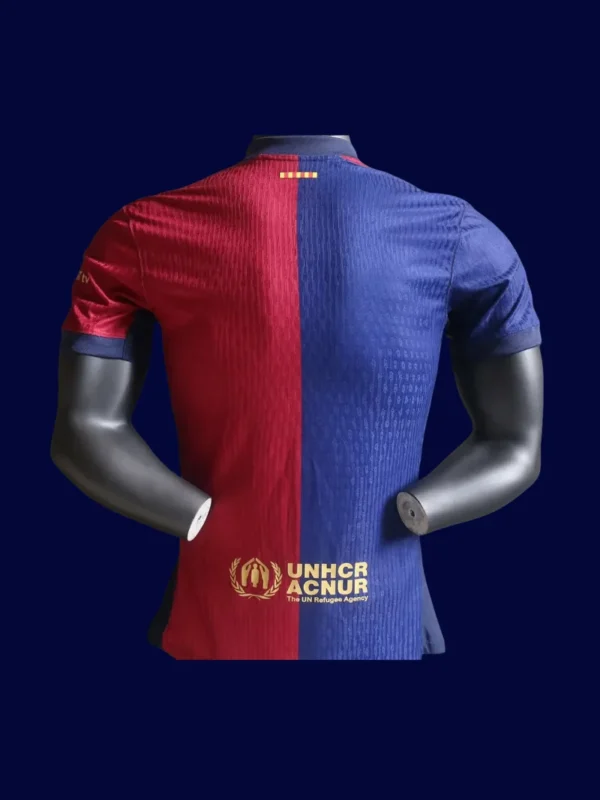 Barcelona Home Jersey 24/25 Player Version2 - KFCool – Football Jerseys & Soccer Kits Store Barcelona 24-25 Home Player Back dynamic number layout breathable rear panels