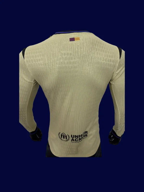 Barcelona 2526 Away Long Sleeve Player Back durable number print