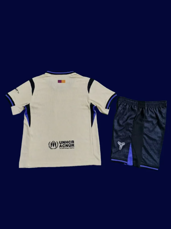 Barcelona 2526 Away Kids Player Back number breathable rear mesh