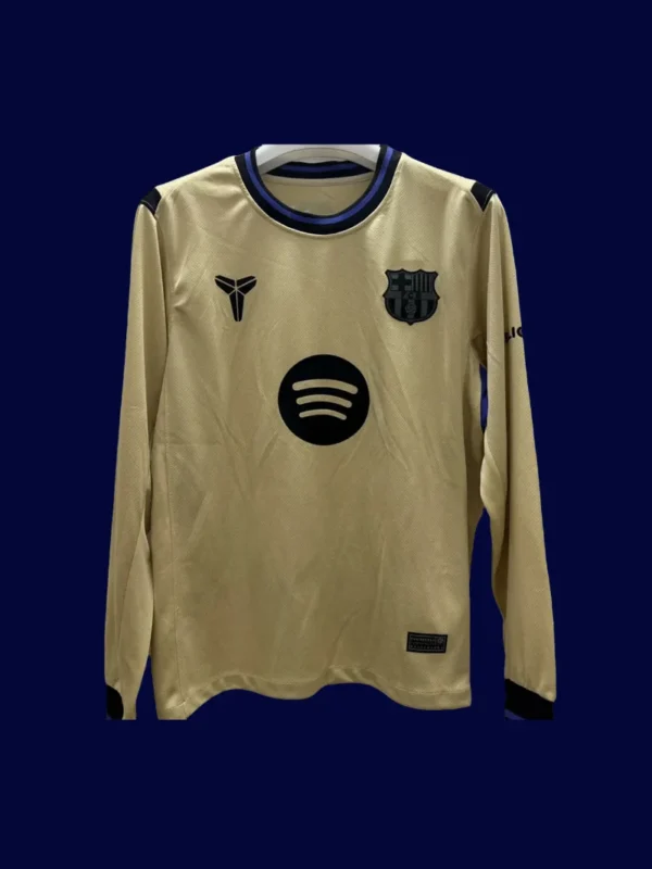 Barcelona 2526 Away Long Sleeve Fans Front comfortable warm casual style