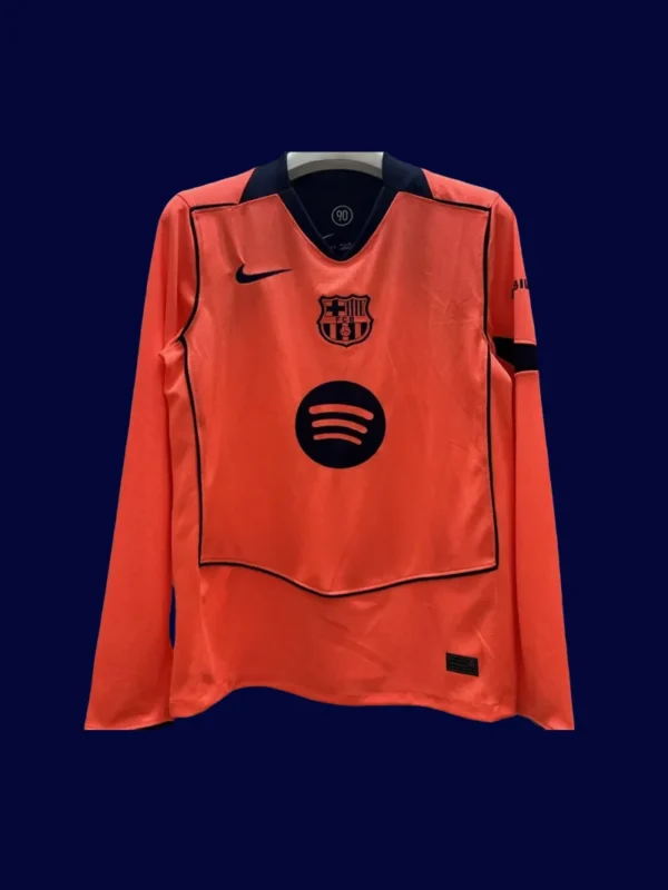 Barcelona 2526 Third Long Sleeve Fans Front comfortable knit feel details