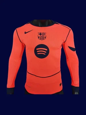 Barcelona 2526 Third Long Sleeve Player Front stylish warm fabrication craft