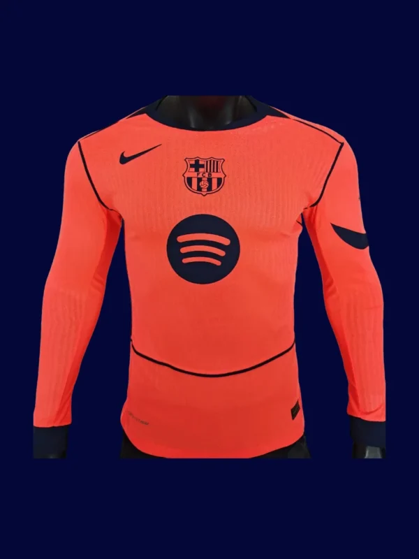 Barcelona 2526 Third Long Sleeve Player Front stylish warm fabrication craft