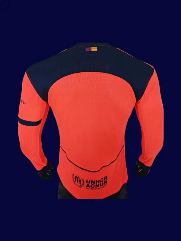 Barcelona 2526 Third Long Sleeve Player Back reinforced number seam detail