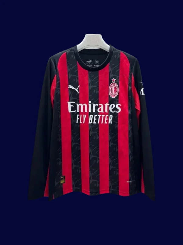 AC Milan 25/26 Fans Home Long Sleeve Front