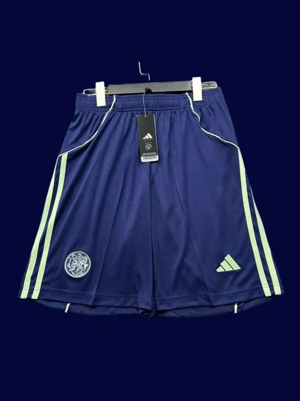 Ajax Amsterdam Away Shorts Pants 2526 Fans Version - KFCool – Football Jerseys & Soccer Kits Store Ajax 25/26 away shorts fans version front, navy supporter shorts