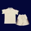 Ajax 25/26 third white kids kit fans version back, youth rear kit