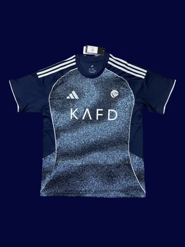 Al Nassr 25/26 away fans jersey front, supporter blue edition