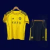 Al Nassr 25/26 home kids fans kit front, youth supporter set