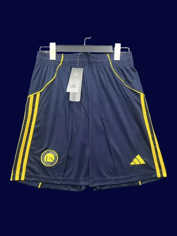 Al Nassr 25/26 home shorts fans version front, yellow supporter shorts