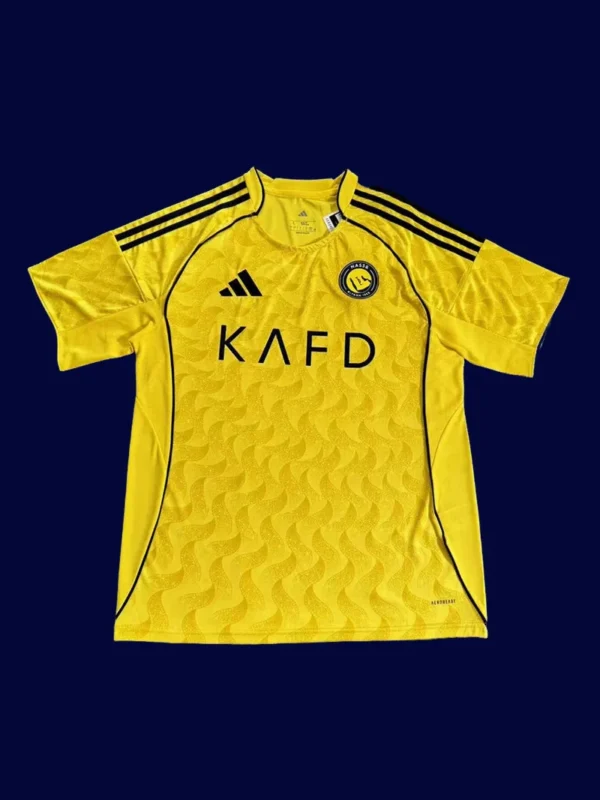 Al Nassr 25/26 home fans jersey front, supporter yellow edition