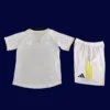 Al Nassr 25/26 third white kids player kit back, youth pro rear