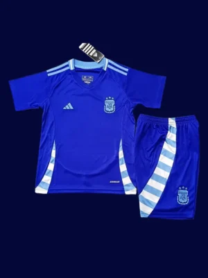 Argentina 24/25 Kids Away Blue Jersey Fans Version - Front | Youth Away Shirt