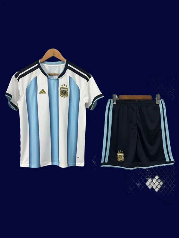 Argentina Kids Home Jersey 26/27 Fans — Front | Youth Edition for 2026 World Cup