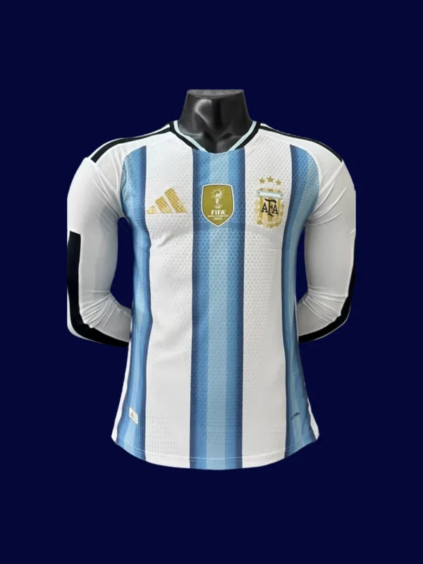Argentina Home Long Sleeve Jersey 26/27 Player — Front | Pro Sleeve Design for 2026 World Cup