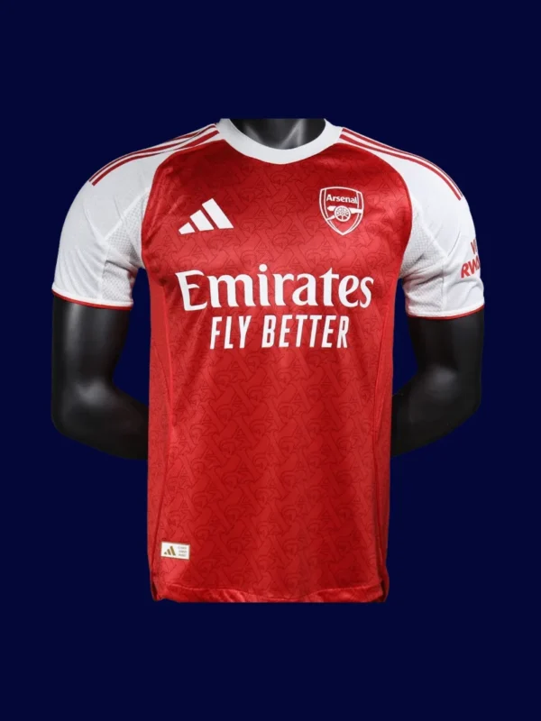 Arsenal 25/26 player home red jersey front breathable lightweight