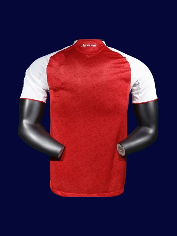 Arsenal 25/26 player home jersey back number customizable ventilation