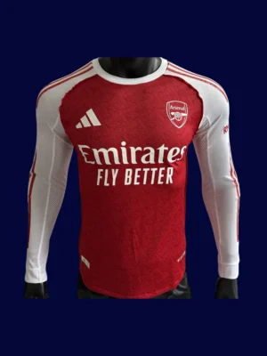 Arsenal 25/26 player long-sleeve home red jersey front wrinkle-resistant warm