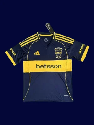 Boca Juniors 25/26 home fans jersey front, supporter blue-yellow edition
