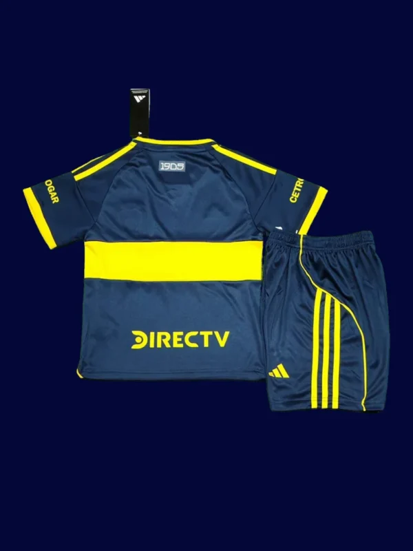 Boca Juniors 25/26 home kids player kit back, youth pro rear