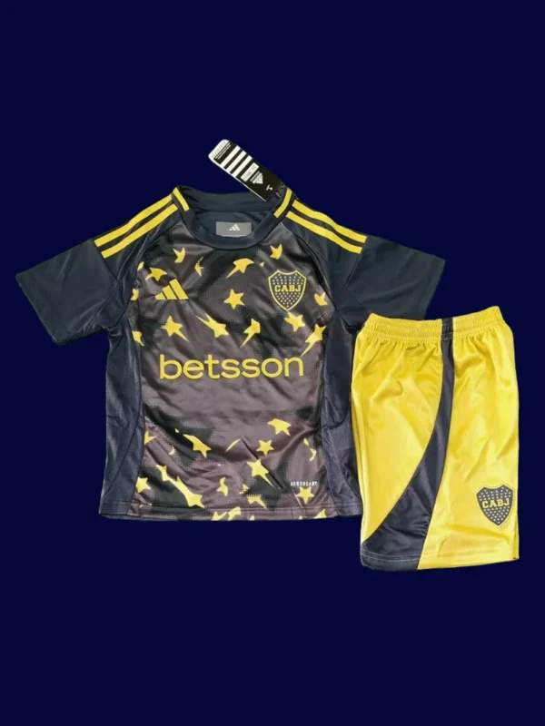 Boca Juniors 25/26 third kids fans kit front, youth alternate set