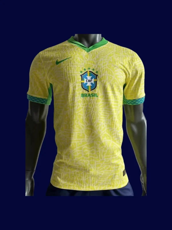 Brazil Home Yellow Jersey 2425 Player Version1 - kfcool.com Brazil 24/25 Home Yellow Jersey Player Version - Front | Authentic Player Fit