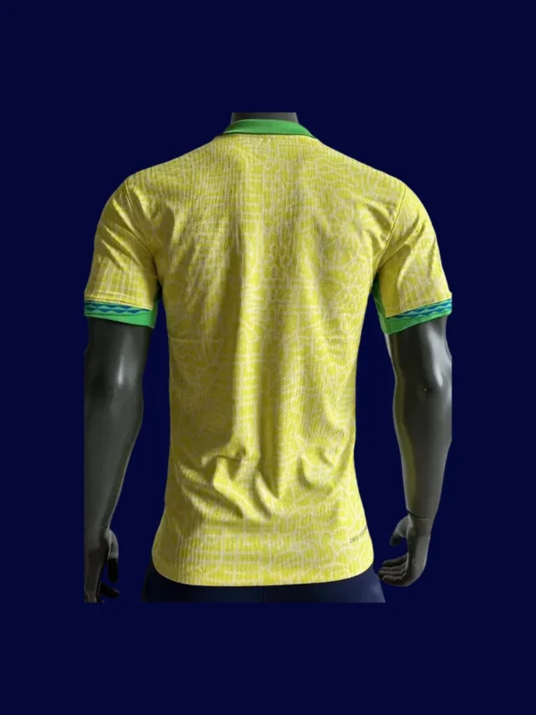 Brazil Home Yellow Jersey 2425 Player Version2 - kfcool.com Brazil 24/25 Home Yellow Jersey Player Version - Back | Number Zone & Mesh