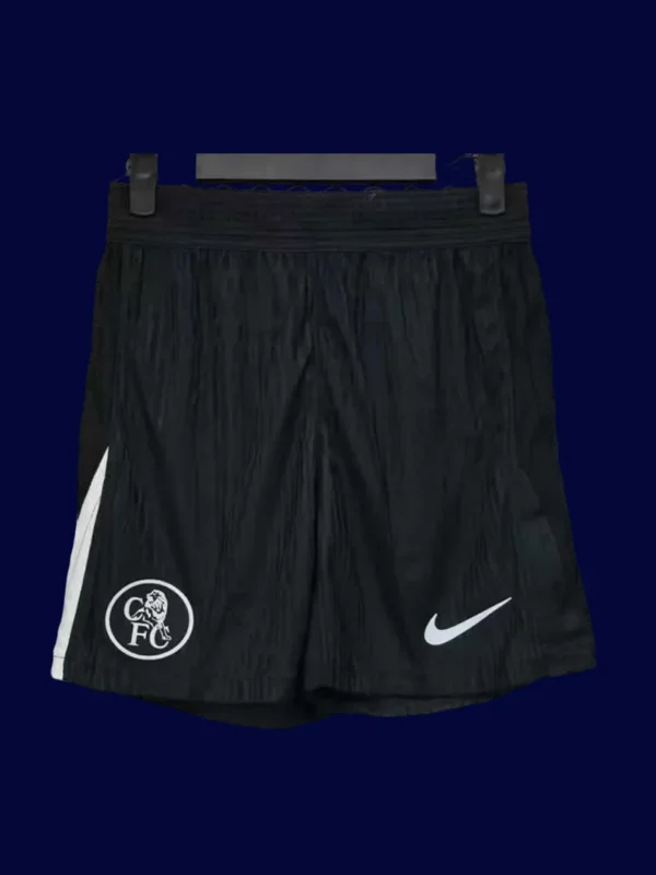Chelsea Third Black Shorts Pants 2526 Player Version1 - kfcool.com Chelsea 25/26 Third Black Shorts Front Player Version match shorts