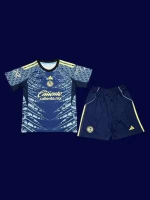 Club America 2526 Away Black Kids Fans Kit Front | Youth Dark Set