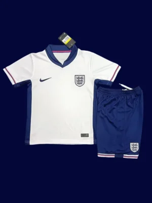 England 24/25 Kids Home White Jersey Fans Version - Front | Youth Supporter Shirt