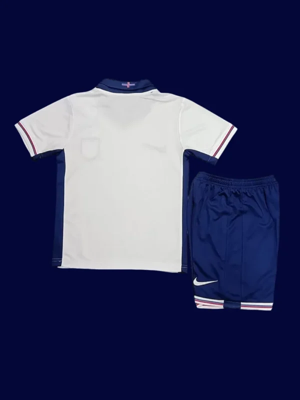 England 24/25 Kids Home White Jersey Fans Version - Back | Youth Number Print