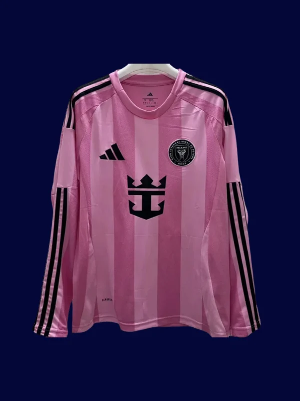 Inter Miami Home Long Sleeve Jersey 2526 Fans Version1 - KFCool – Football Jerseys & Soccer Kits Store Inter Miami 2526 Home LS Fans Jersey Front | Supporter Long Sleeve