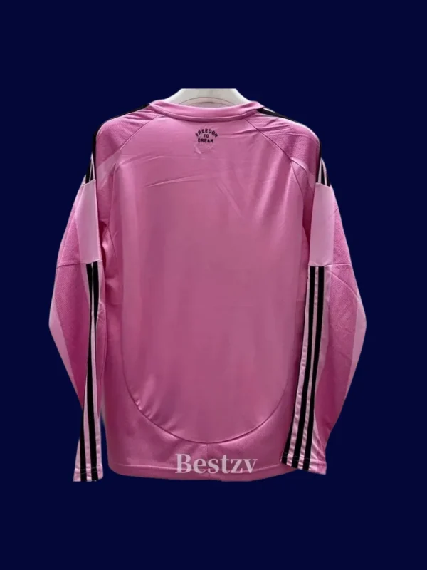Inter Miami Home Long Sleeve Jersey 2526 Fans Version2 - KFCool – Football Jerseys & Soccer Kits Store Inter Miami 2526 Home LS Fans Jersey Back | Supporter Rear Style