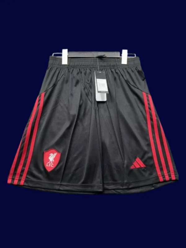 Liverpool Away Black Shorts Pants 2526 Fans Version - kfcool.com Liverpool Away Black Shorts 25/26 Fans Version Front