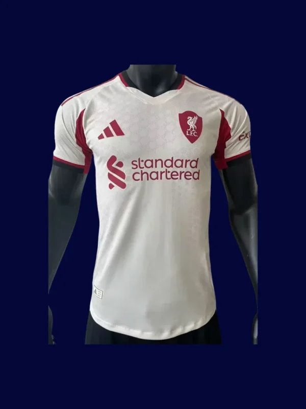 Liverpool Away White Jersey 2526 Player Version1 - KFCool – Football Jerseys & Soccer Kits Store Liverpool Away White Jersey 25/26 Player Version Front