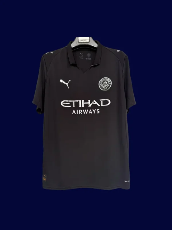 Man City 25/26 Away Black Fans Jersey Front Photo