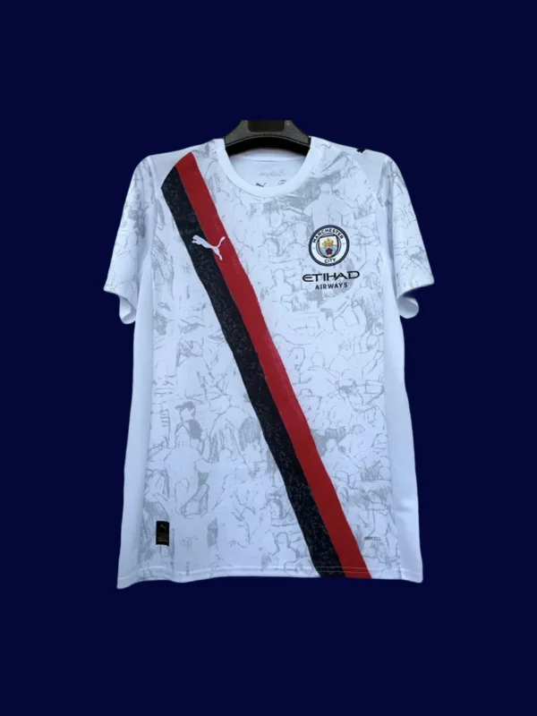 Man City 25/26 Away White Fans Jersey Front Image