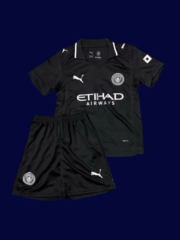 Man City 25/26 Black Special Edition Kids Kit Front Image