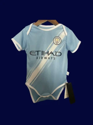 Man City 25/26 Home Baby Bodysuit Front Image