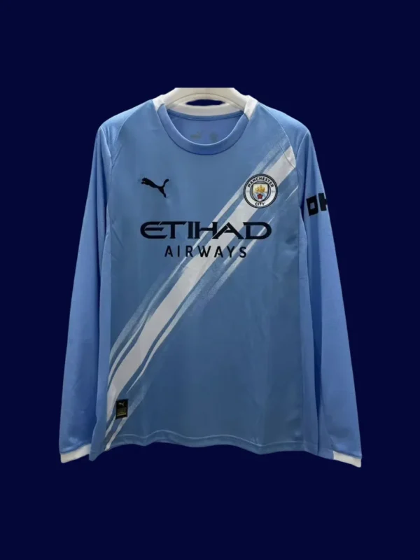 Man City 25/26 Home Long Sleeve Fans Jersey Front Image