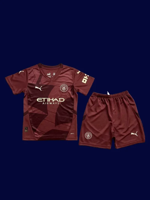 Man City 25/26 Third Kids Kit Front Image