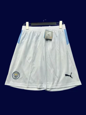 Man City 25/26 White Fans Shorts Front Image