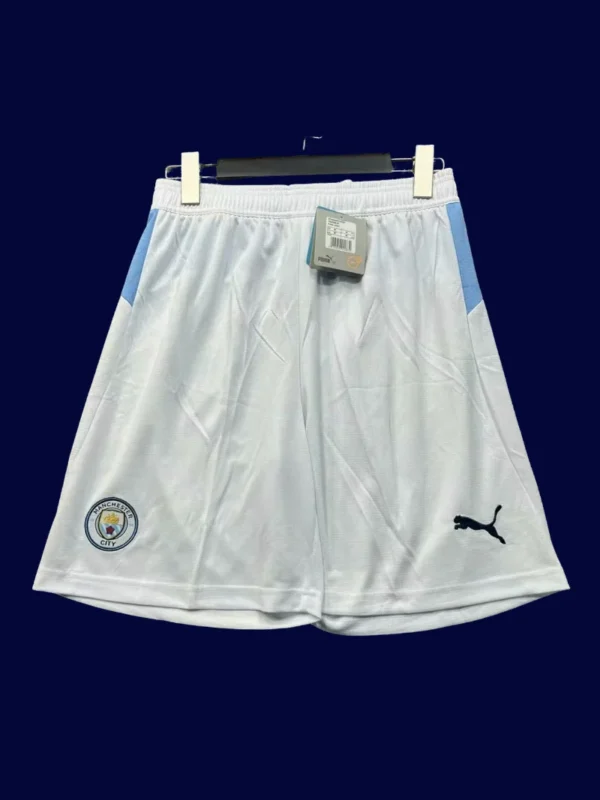 Man City 25/26 White Fans Shorts Front Image